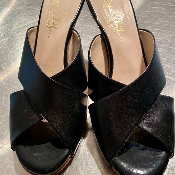 Joan Oloff 3.5" Heels, Black, size 39 UR, 8.5 US - Picture 2 of 5